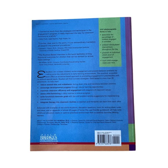 Engagement of Every Child in the Preschool Classroom McWilliam, Amy 2011 - Picture 2 of 3